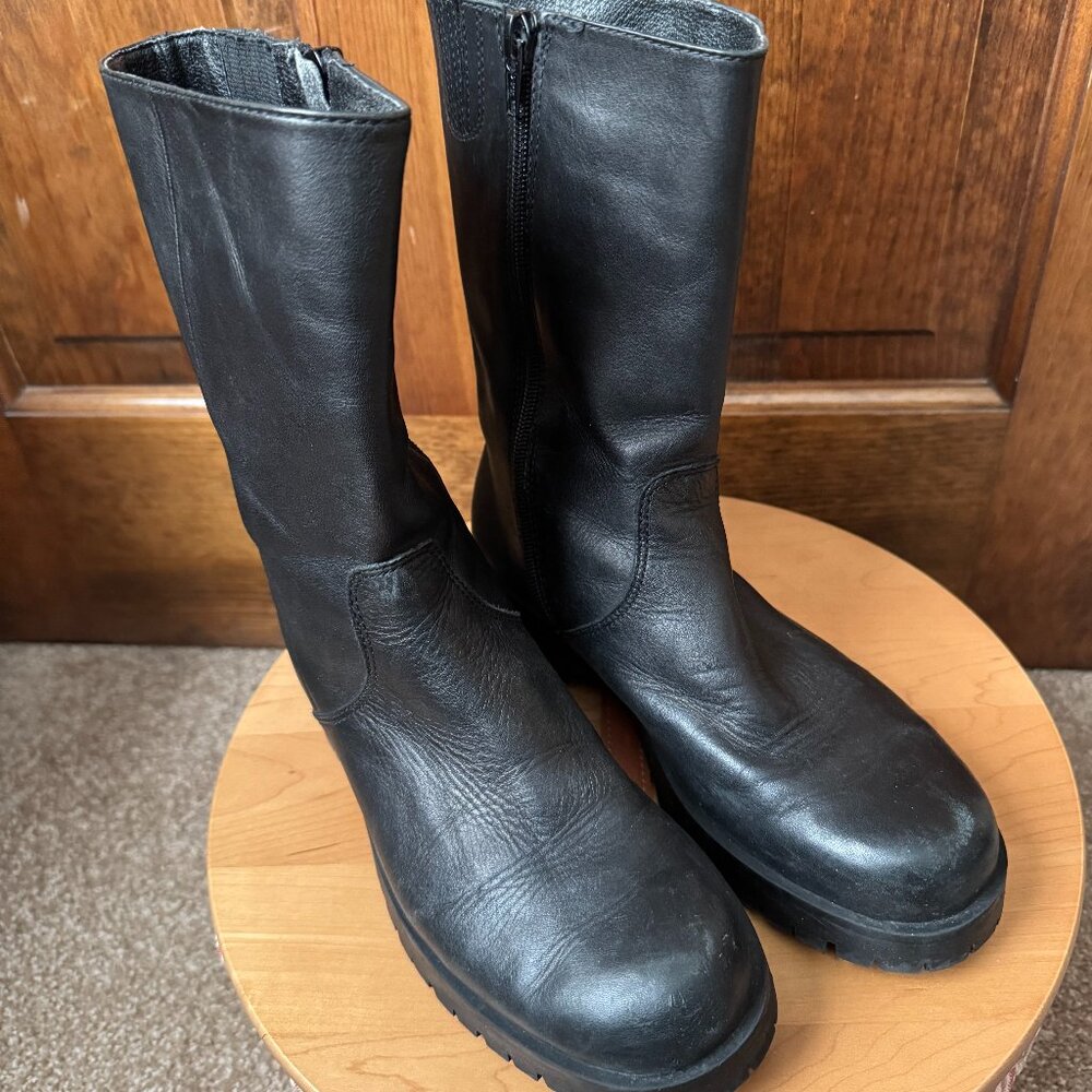 Easy Spirit Black Buckland Side Zipper Boots Size 7M